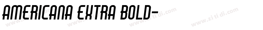 Americana Extra Bold字体转换